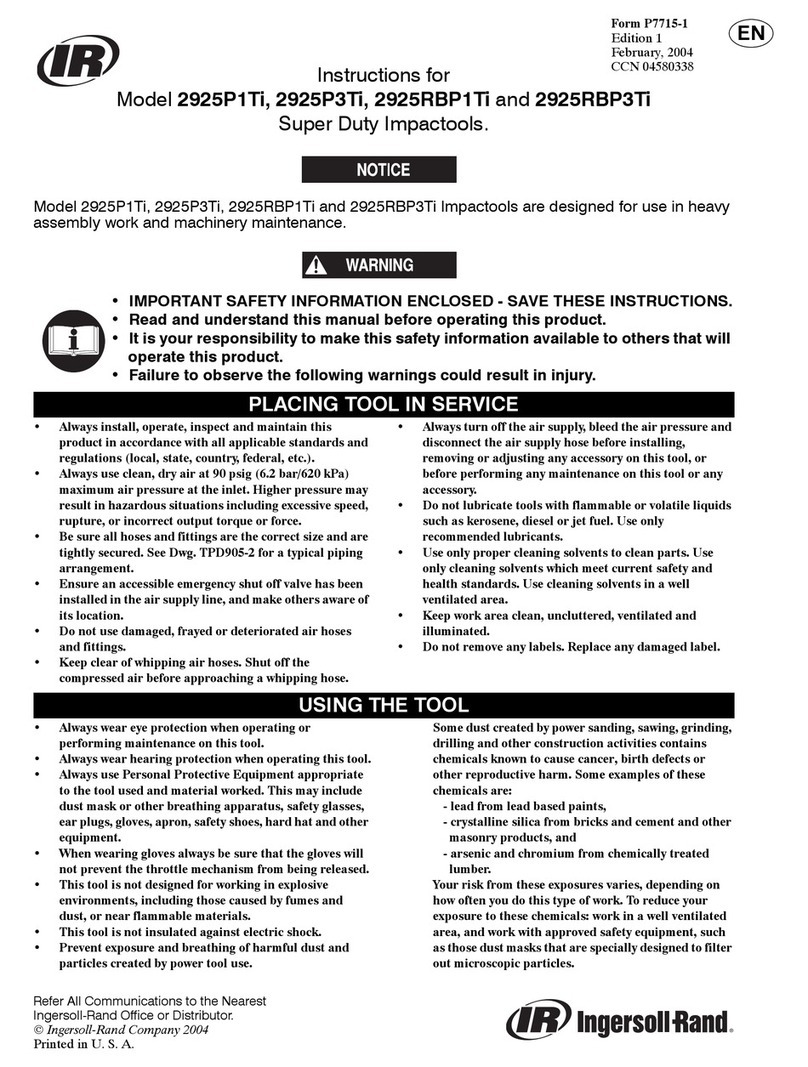 Ingersoll-Rand 2925P1Ti Series User manual