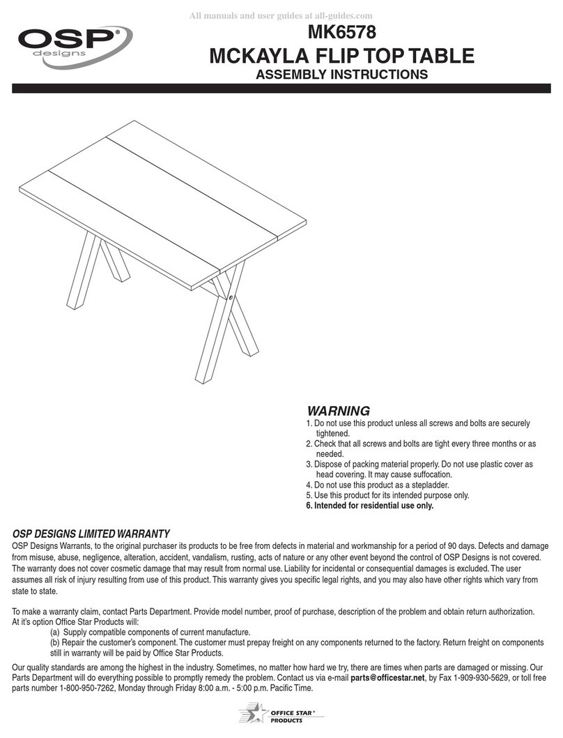OSP Designs MCKAYLA MK6578 Assembly instructions