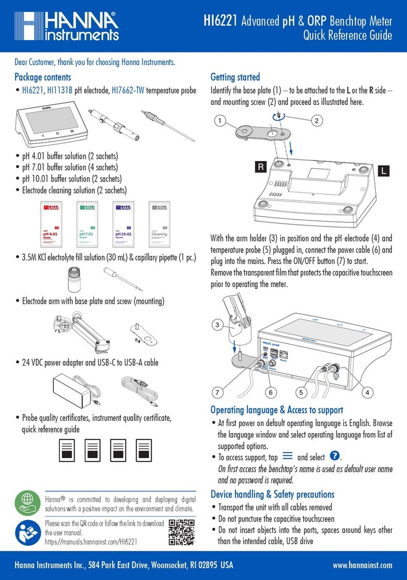 Hanna Instruments HI6221 User manual