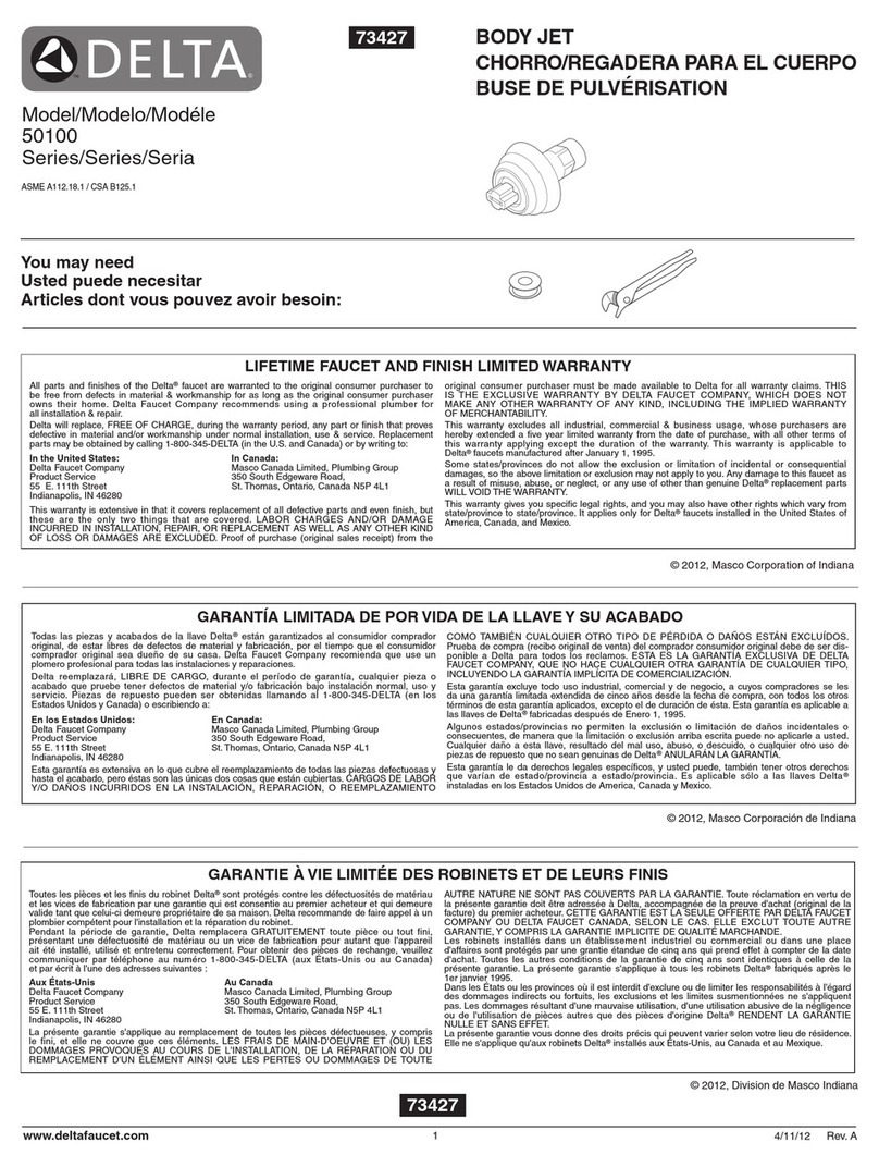 Delta 50100 Series installation instructions