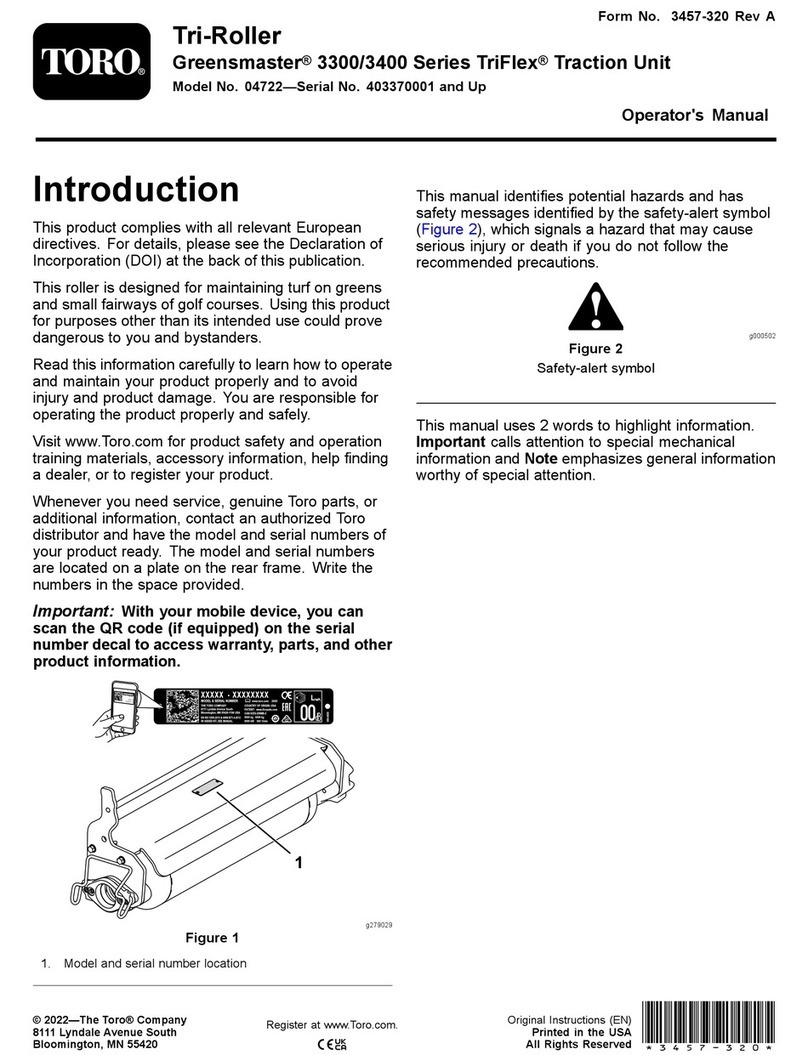 Toro Greensmaster TriFlex 3300 User manual Toro Greensmaster TriFlex 3300 User manual