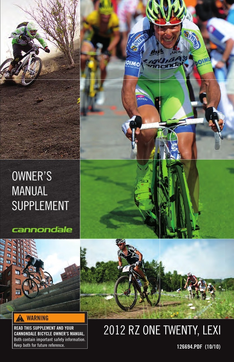 Cannondale 2012 RZ ONE TWENTY Configuration guide