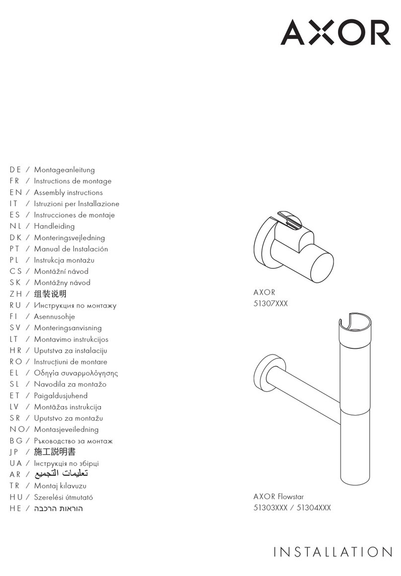 Hans Grohe AXOR 51307 Series Assembly instructions