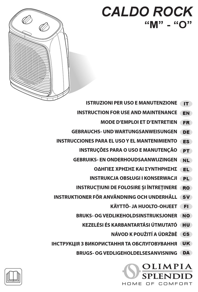 Olimpia splendid Caldo Rock M Instructions for use and maintenance