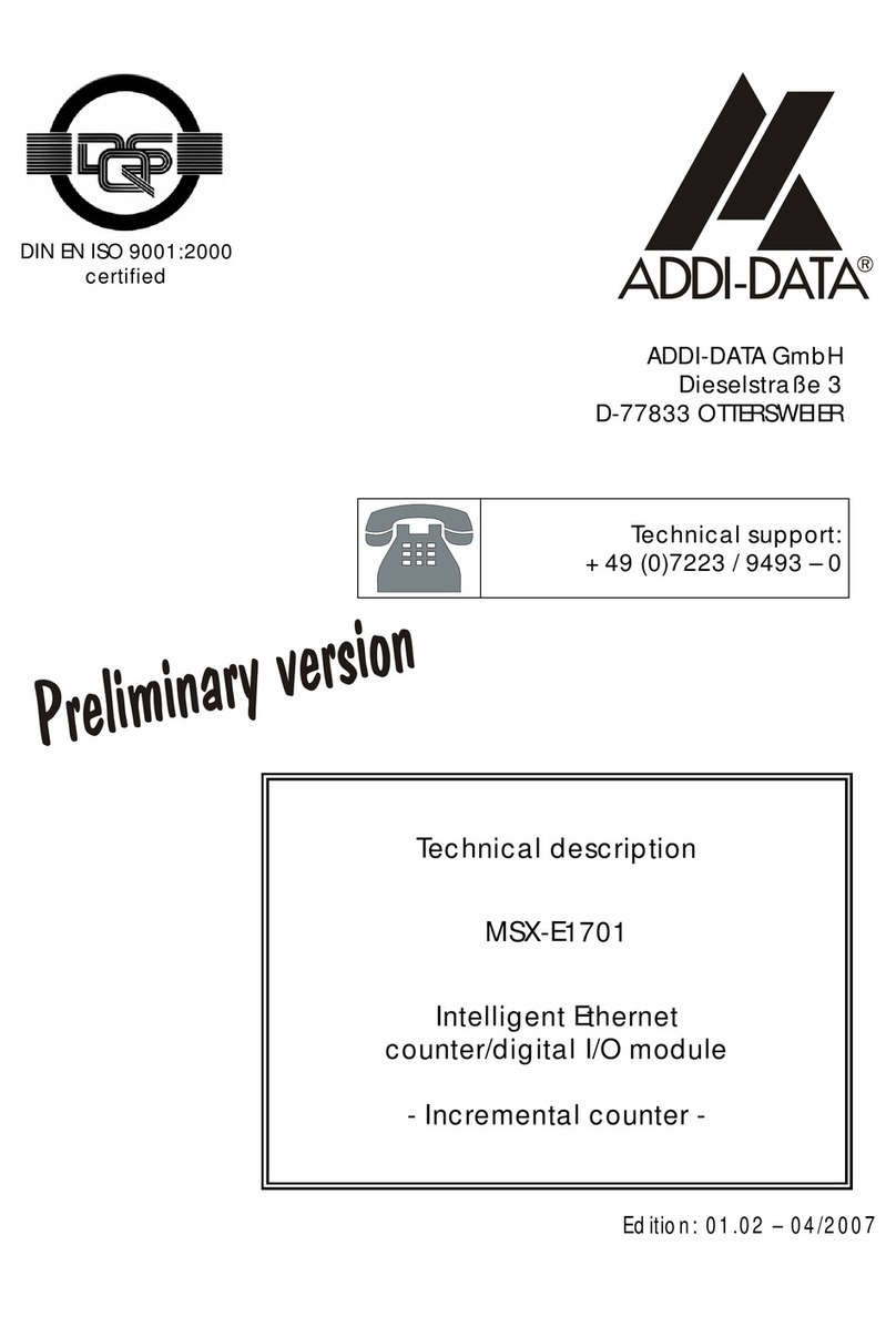 Addi-Data MSX-E1701 manual