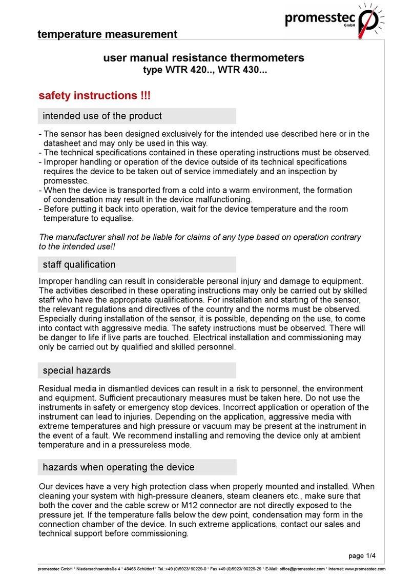 promesstec WTR 420 Series user manual