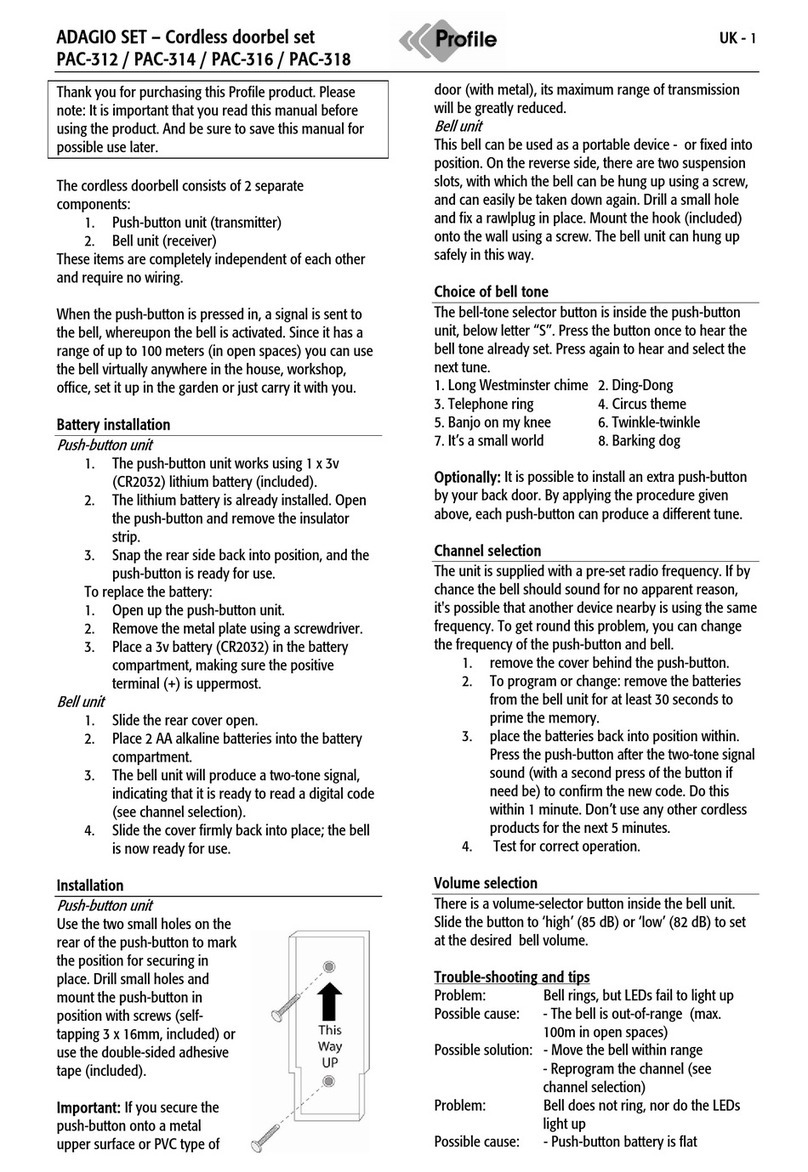 Profile ADAGIO PAC-312 user manual Profile ADAGIO PAC-312 user manual