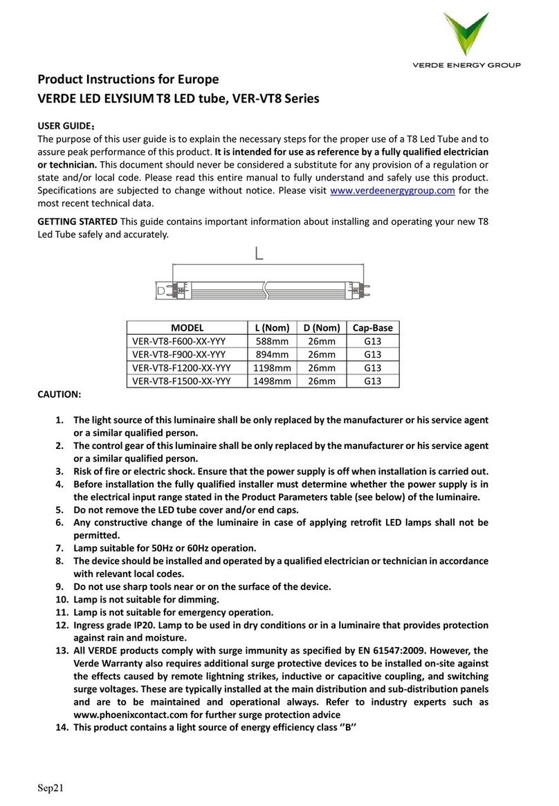 Verde Energy Group VER-VT8 Series Product instructions Verde Energy Group VER-VT8 Series Product instructions