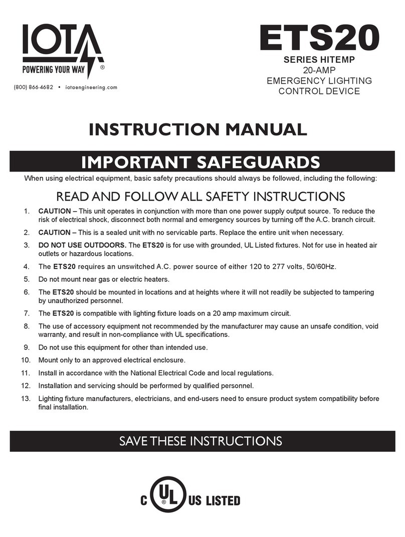 IOTA ETS20 Series instruction manual