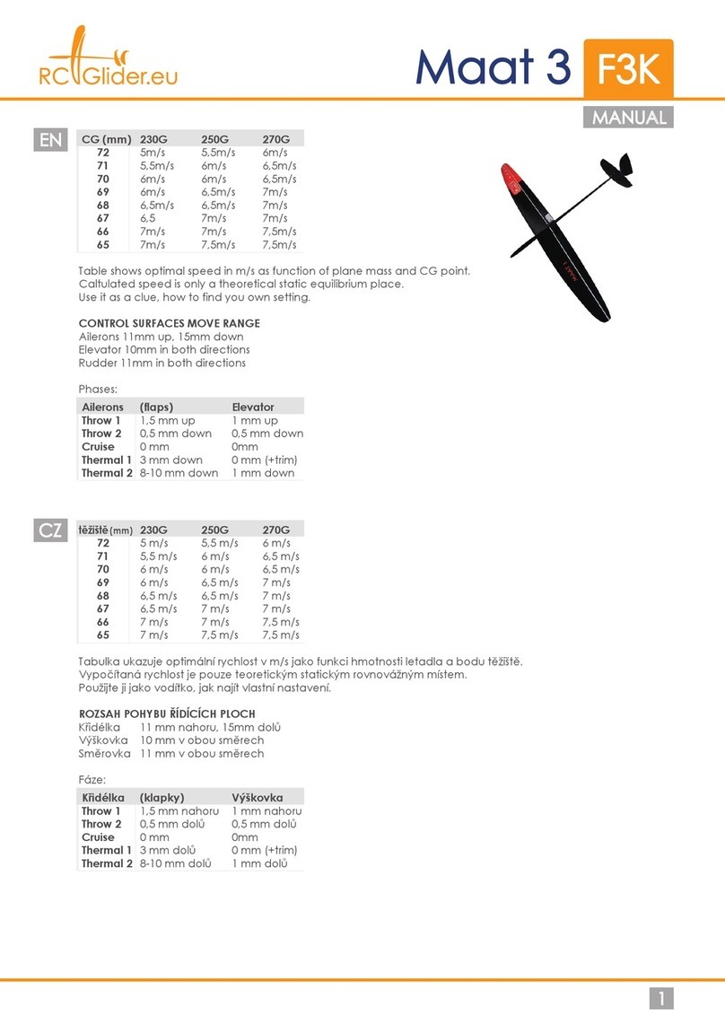 RC Glider Maat 3 F3K manual