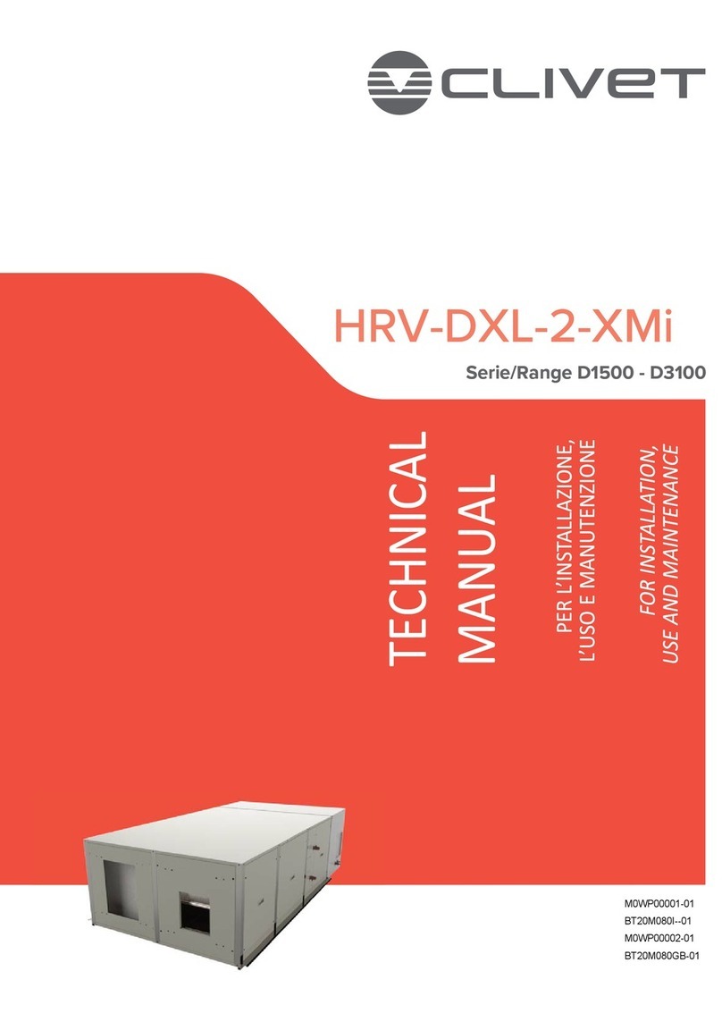 CLIVET HRV-DXL-2-XMi D1500 Technical manual