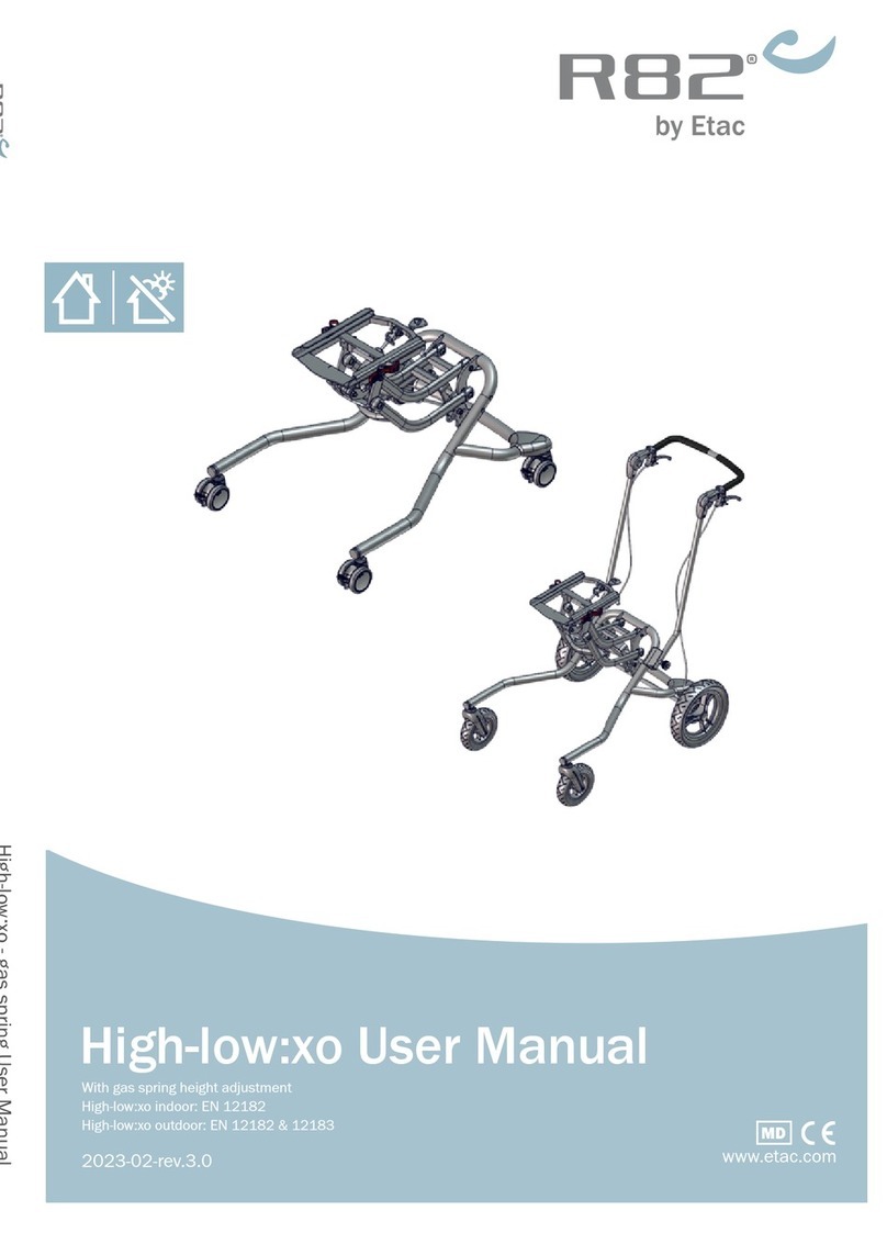Etac R82 High-low:xo user manual