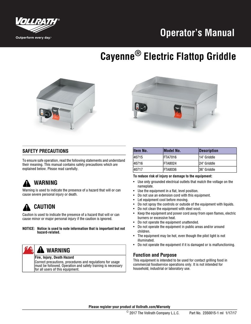 Vollrath Cayenne FTA7016 User manual