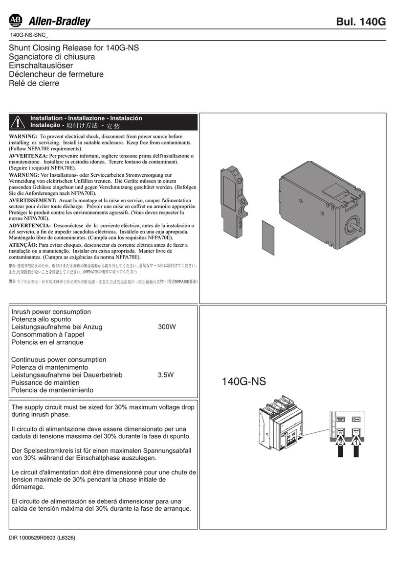 Allen-Bradley 140G-NS User manual Allen-Bradley 140G-NS User manual
