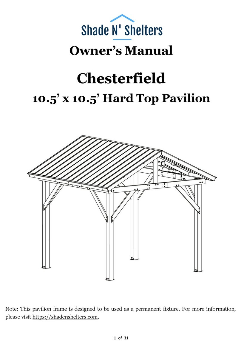 Shade N' Shelters Chesterfield owner's manual