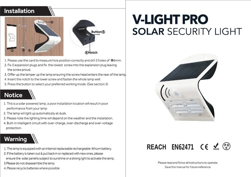 solarcentre V-Light Pro instructions