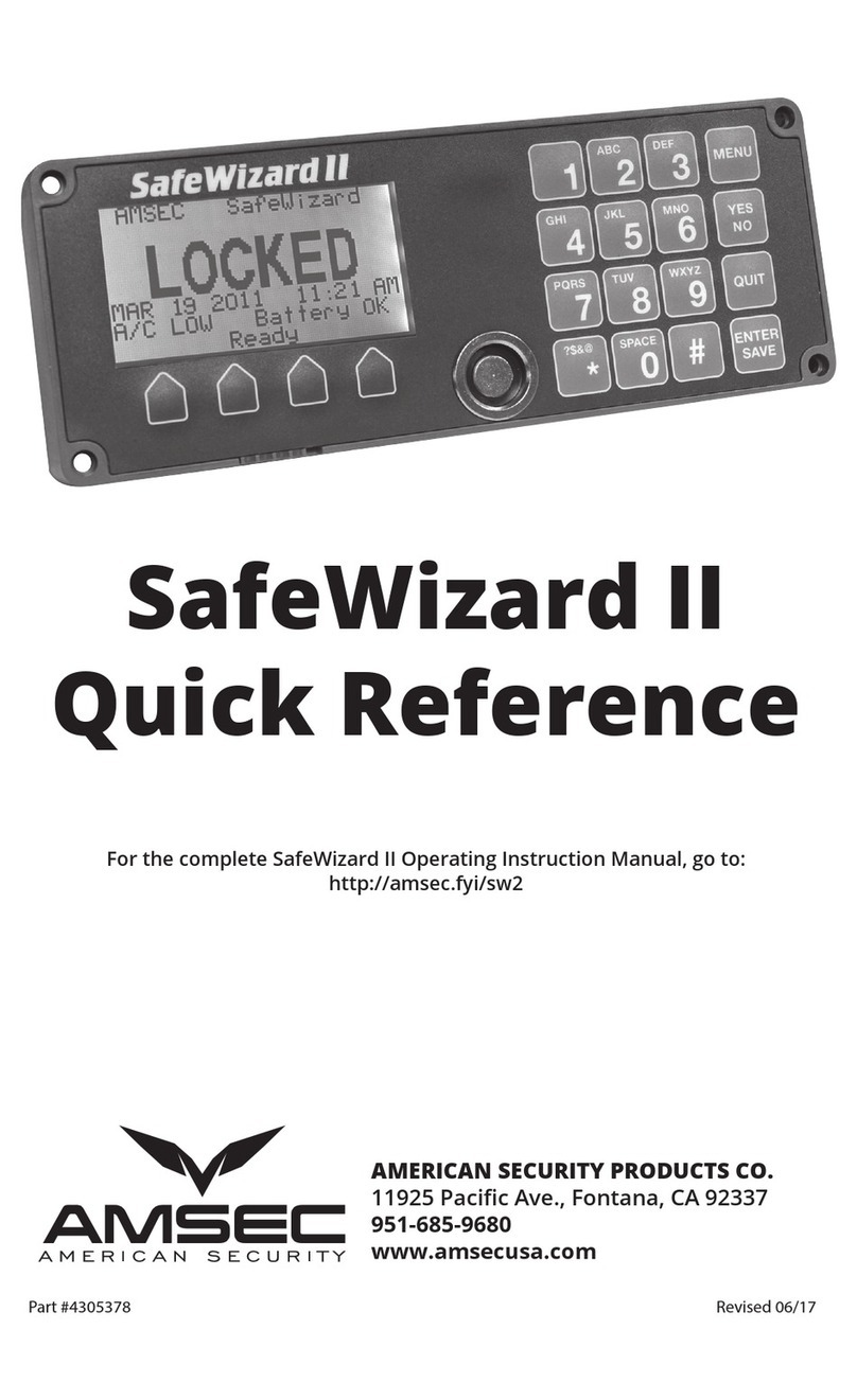 AMSEC SafeWizard II User manual
