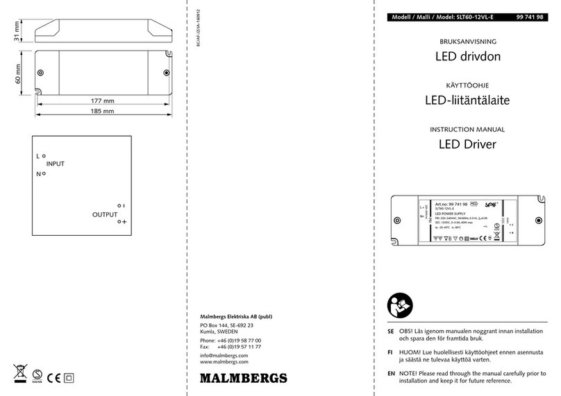 Malmbergs SLT60-12VL-E instruction manual