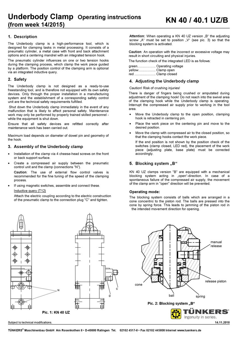 TÜNKERS KN 40 UZ operating instructions