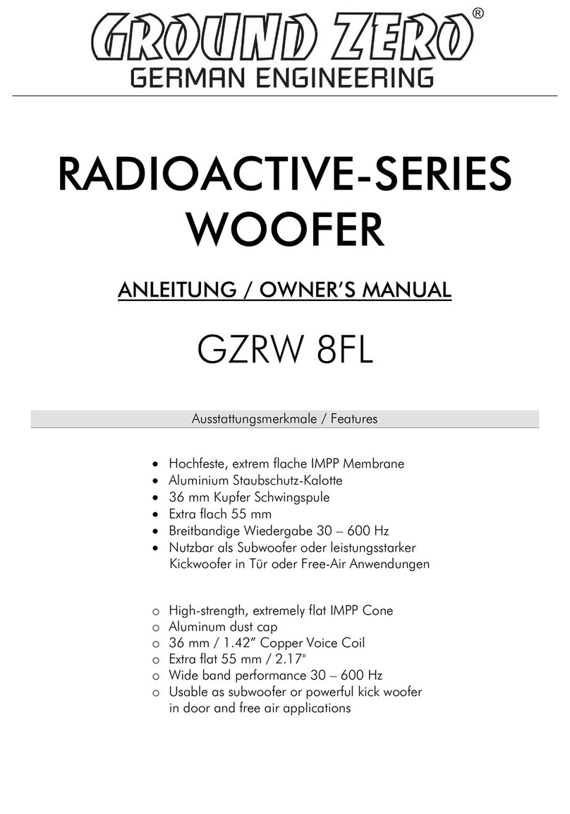 Ground Zero RADIOACTIVE GZRW 8FL owner's manual