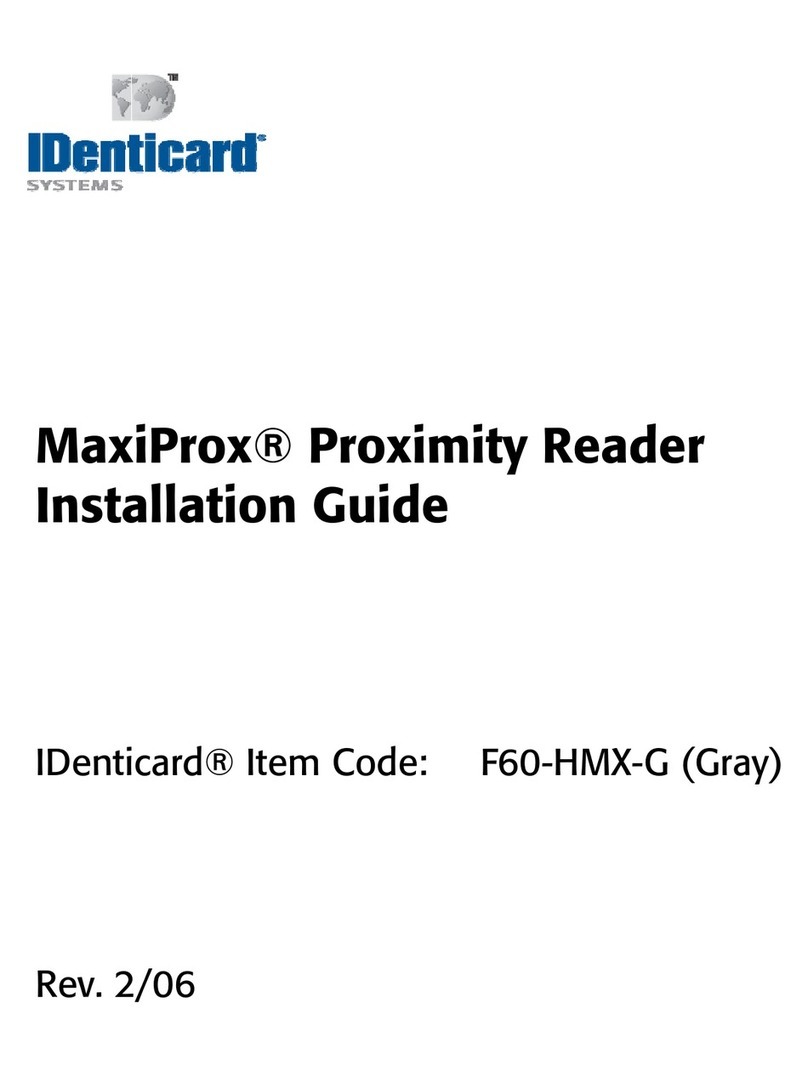 IDenticard MaxiProx F60-HMX-G installation guide