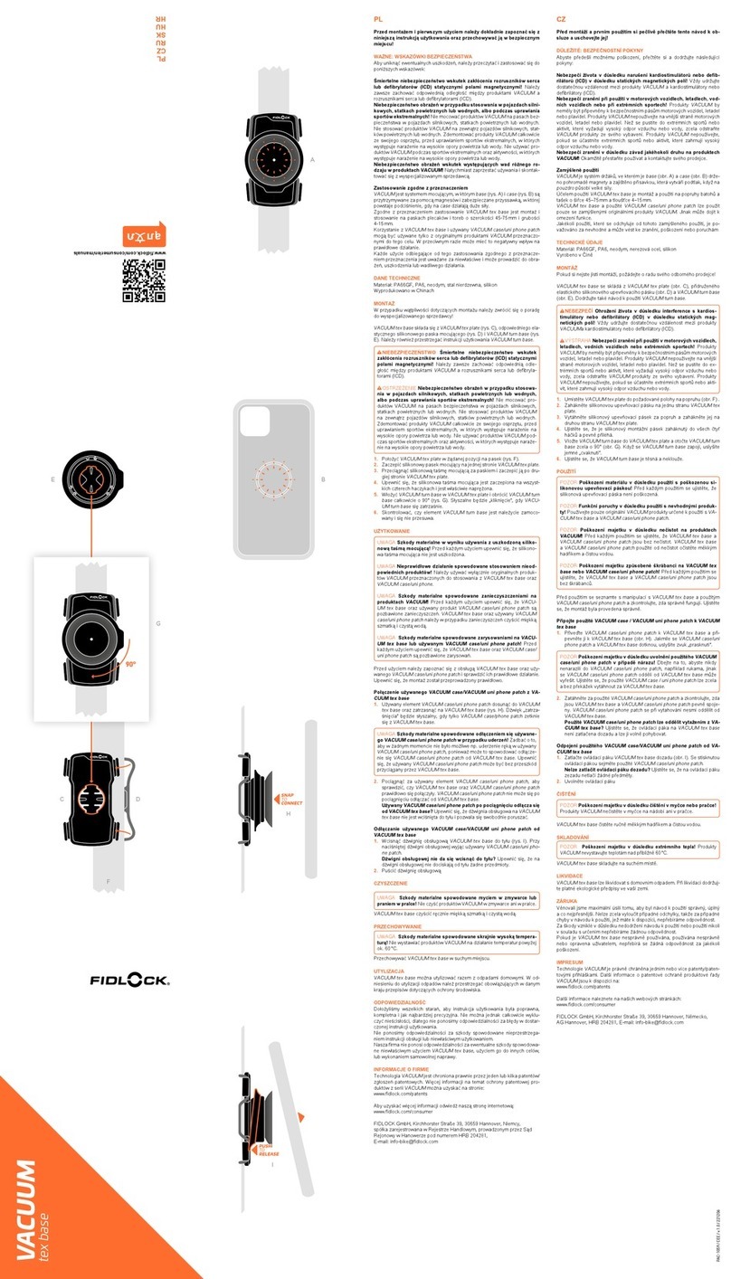 Fidlock VACUUM quick start guide