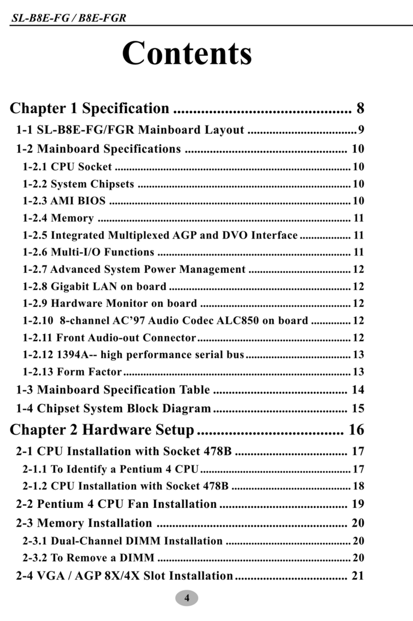 SOLTEK SL-B8E-FG User manual