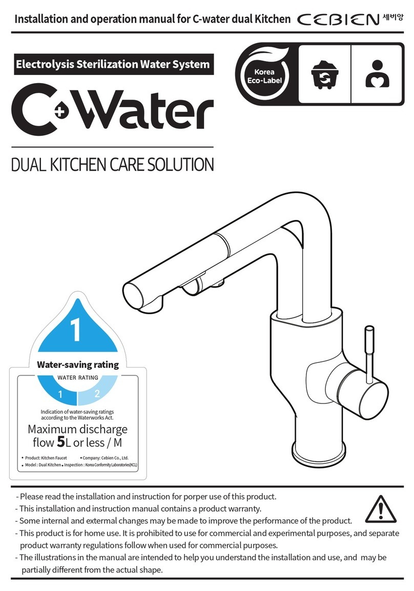 CEBIEN C-water dual Kitchen Installation and operation manual