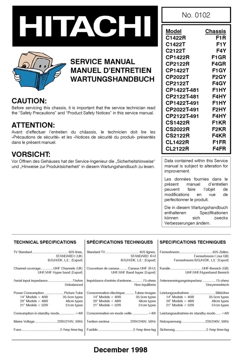 Hitachi C1422R User manual