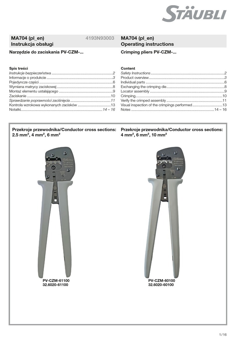 Staubli PV-CZM Series User manual