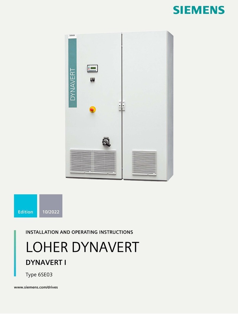 Siemens LOHER DYNAVERT I 6SE03 User manual
