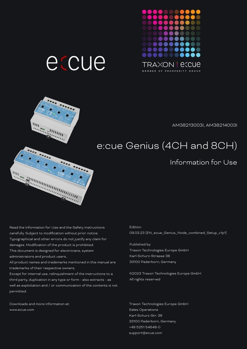 Traxon e:cue Genius AM38213003I Specification sheet