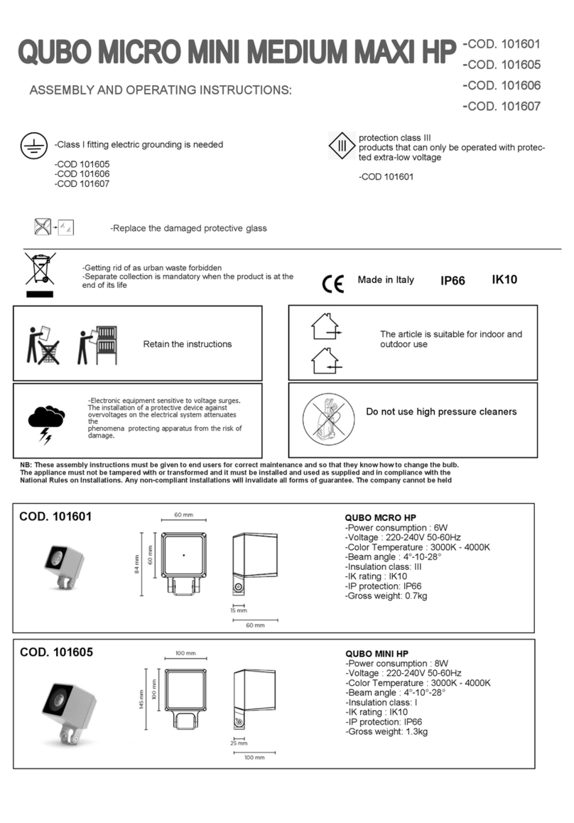 Qubo MICRO MINI MEDIUM MAXI HP Assembly and operating instructions