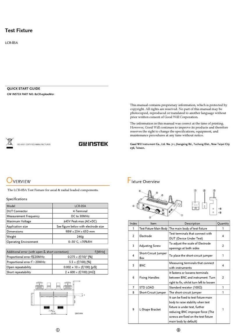 GW Instek LCR-05A quick start guide