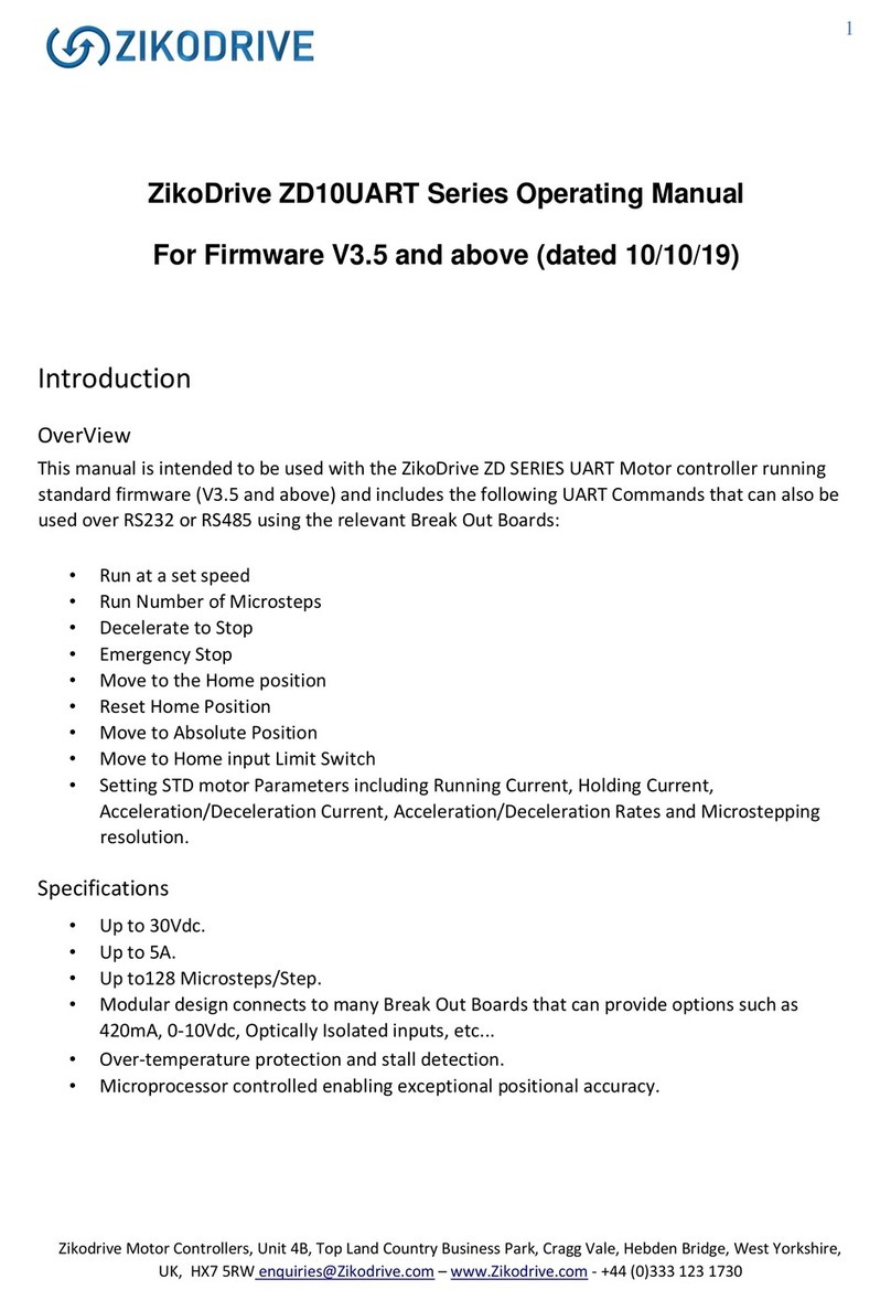 Zikodrive ZD10UART Series operating manual