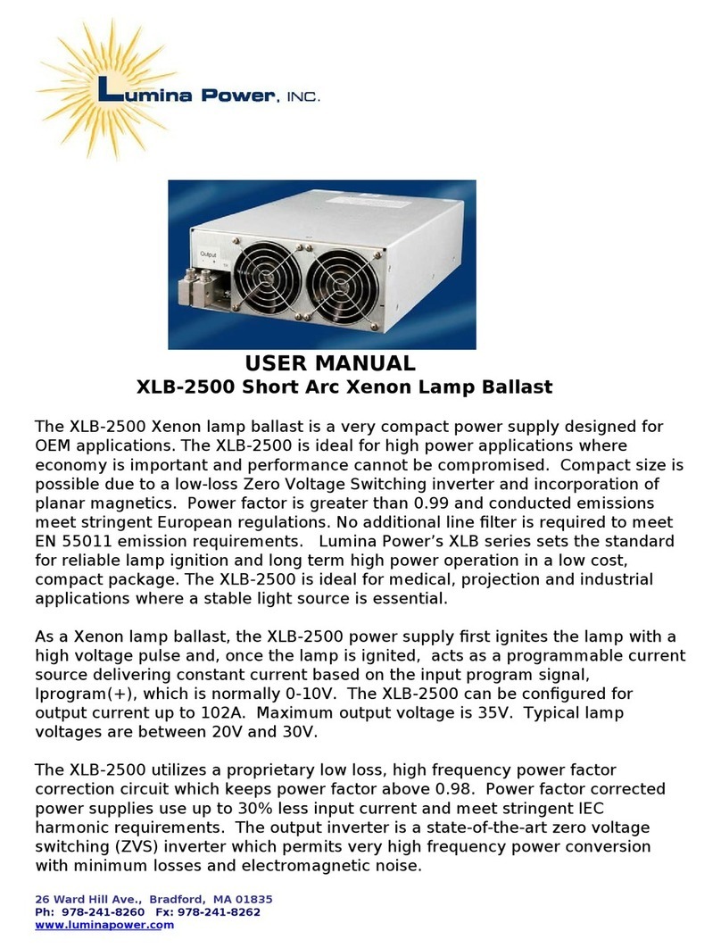 Lumina Power XLB-2500 User manual