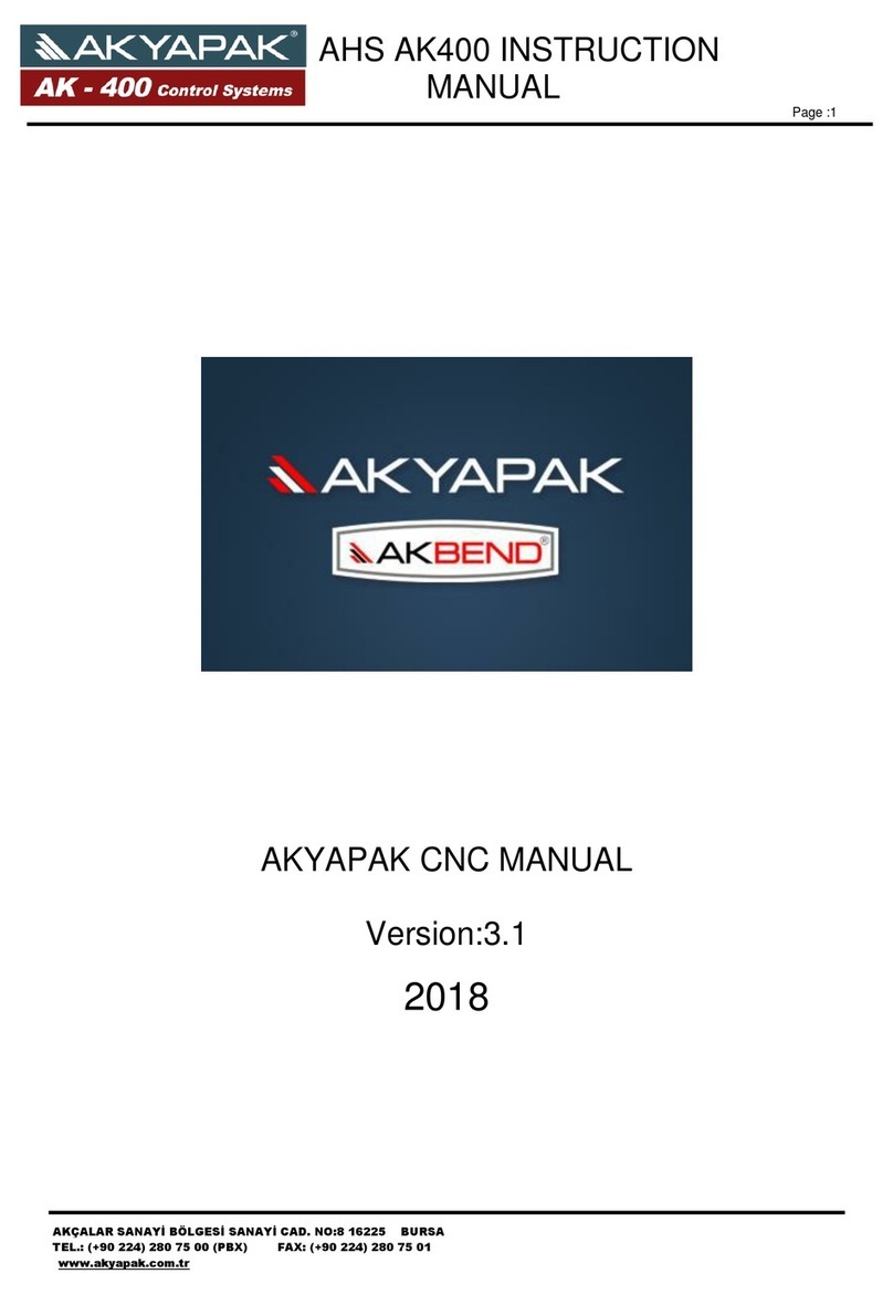 AKYAPAK AHS AK400 instruction manual