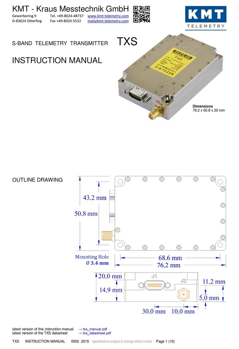 KMT TXS instruction manual