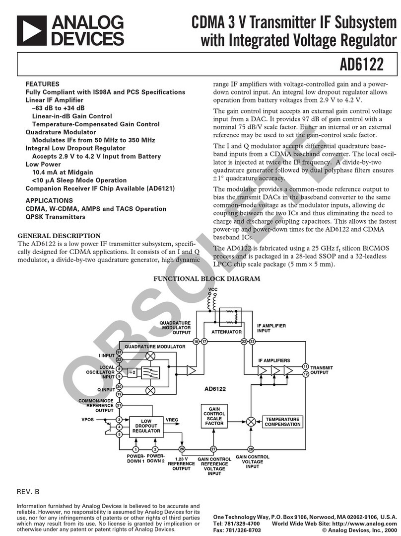 Analog Devices AD6122 User manual