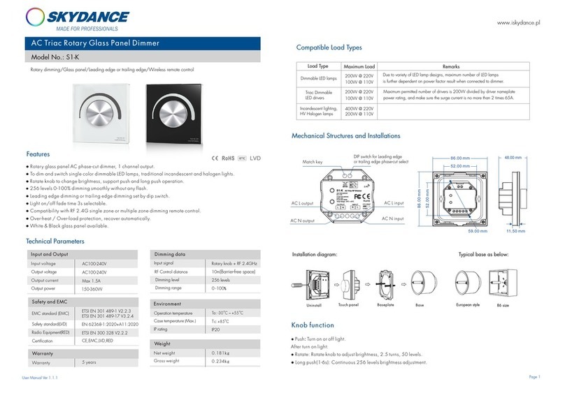 SKYDANCE S1-K User manual