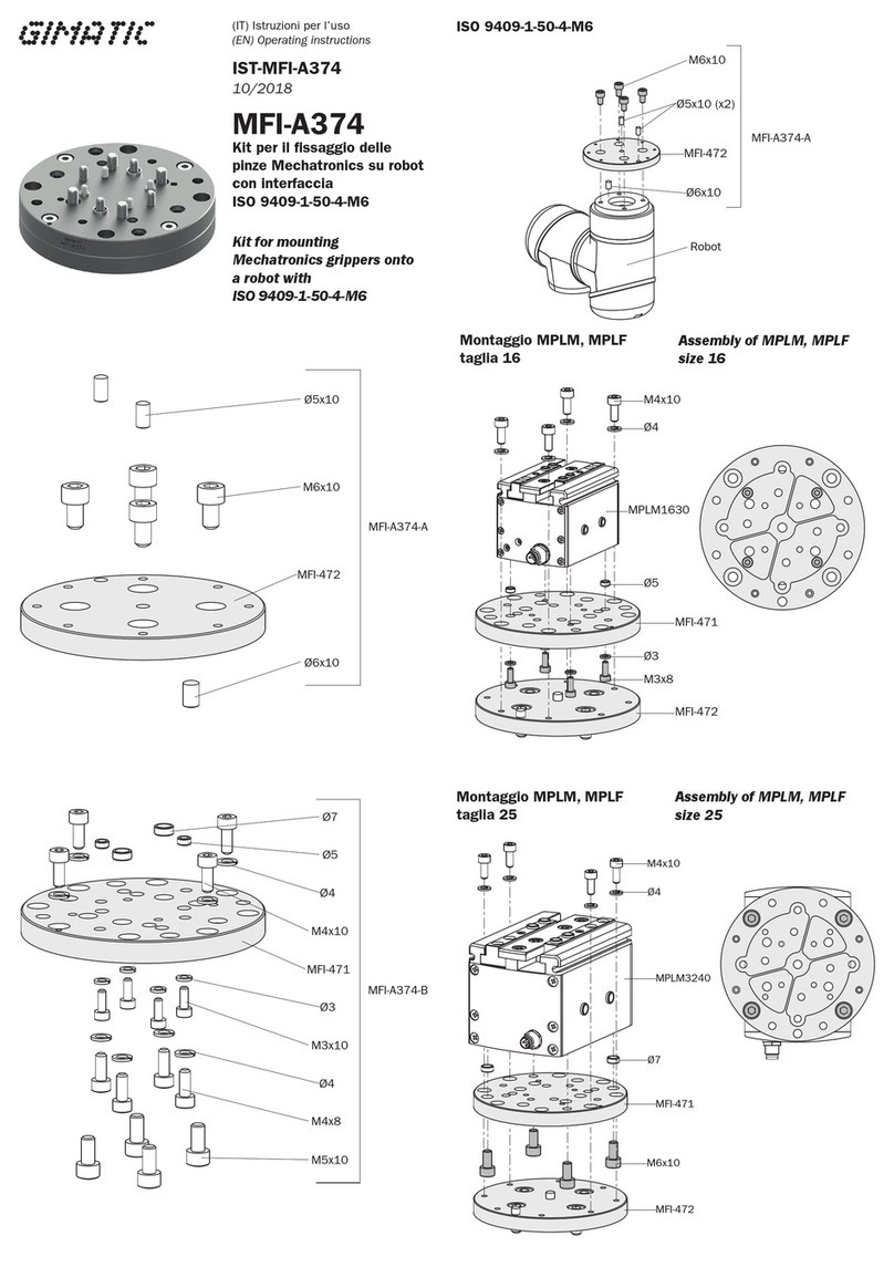 Gimatic MFI-A374 operating instructions