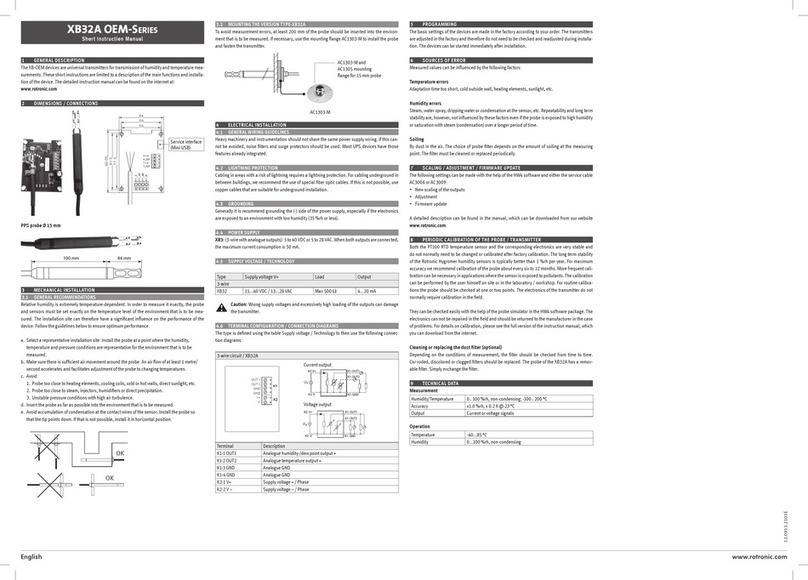 Rotronic XB32A OEM Series User manual