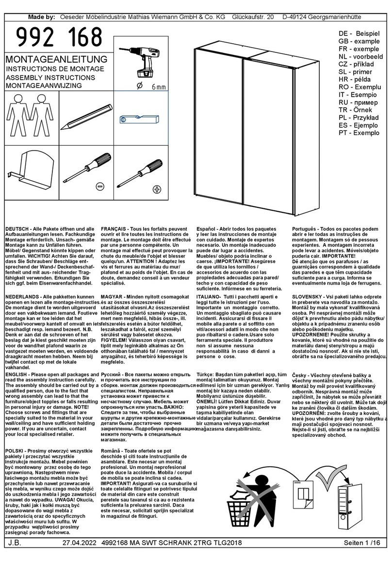 WIEMANN 992 168 Assembly instructions