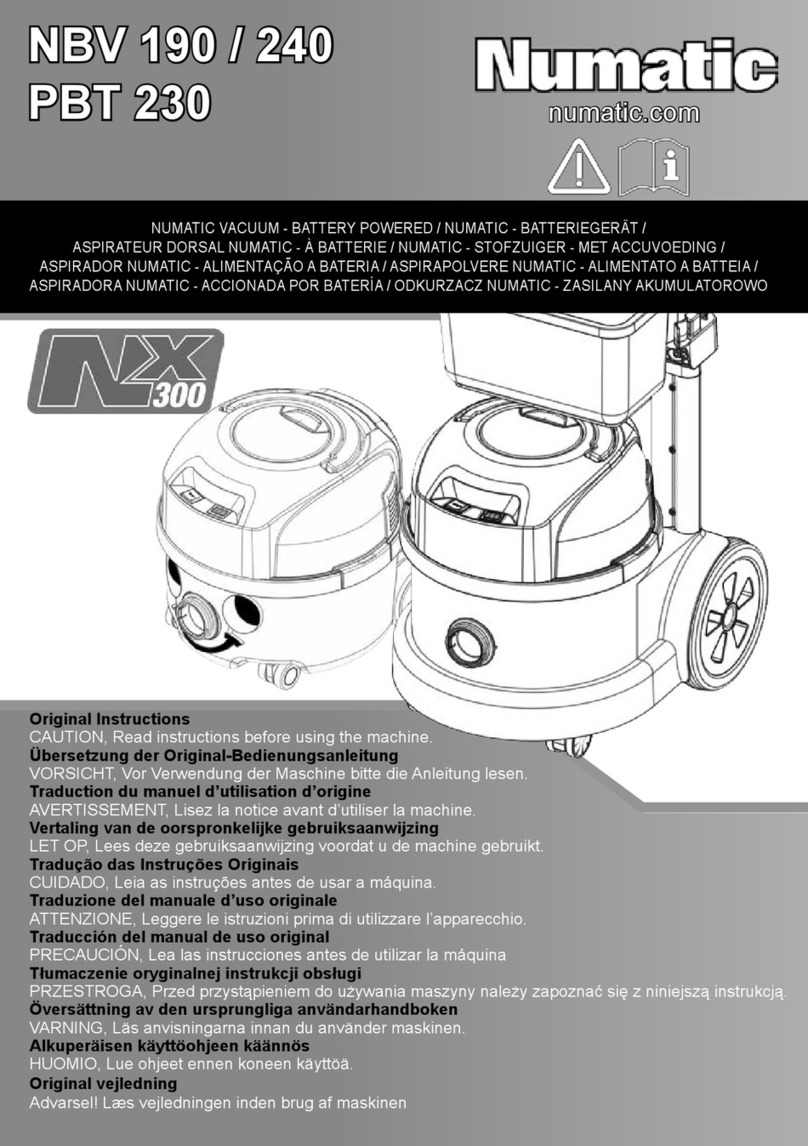 Numatic NBV 190 Original instructions