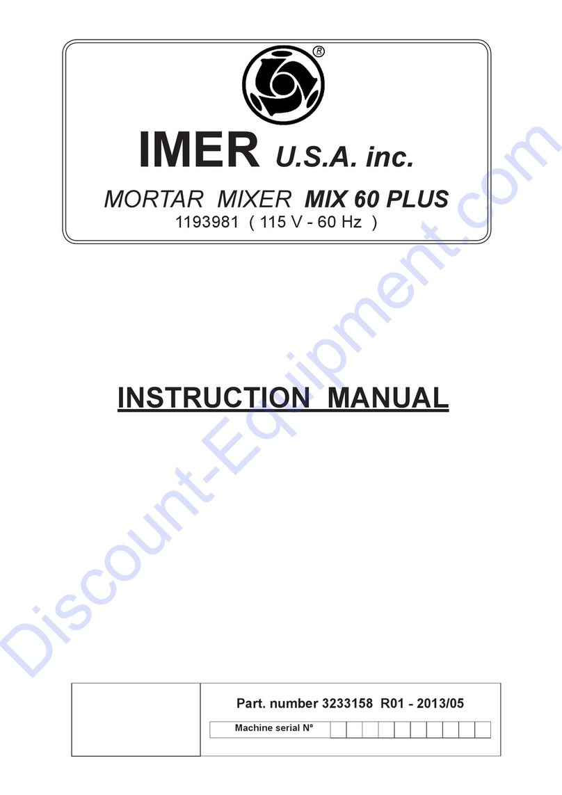 IMER USA MIX 60 PLUS instruction manual