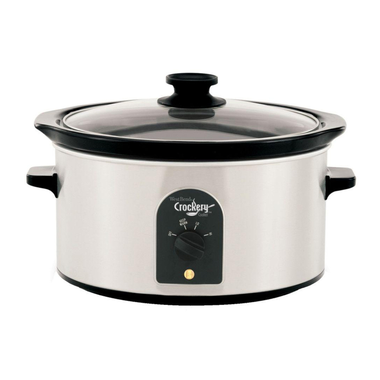 West Bend Crockery 3 Qt. Cooker User manual