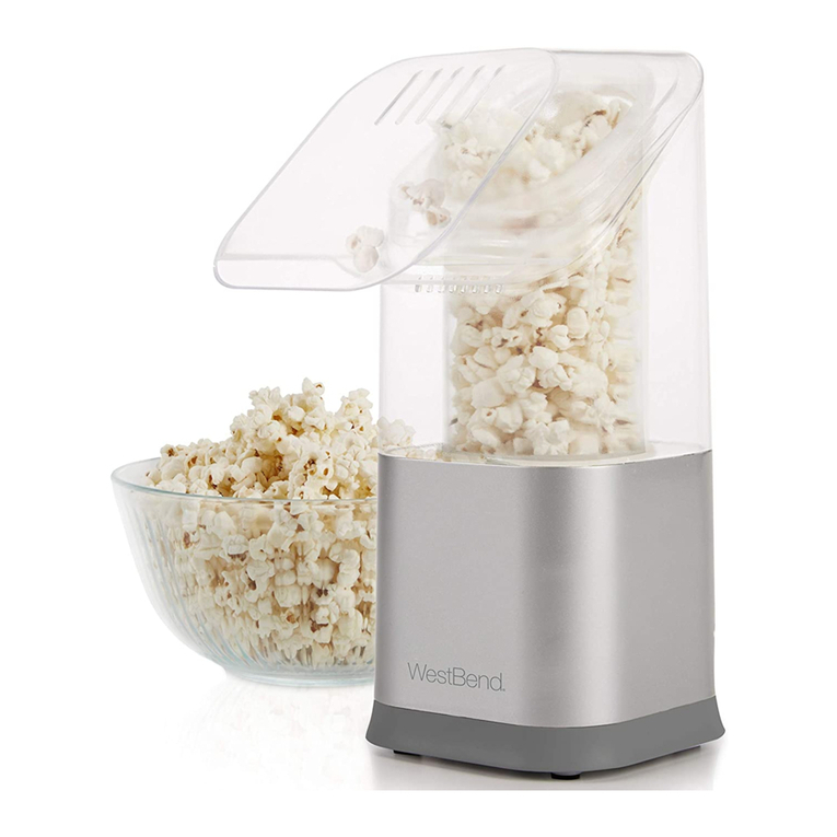 West Bend Clear Air Hot Air Popcorn Popper user manual