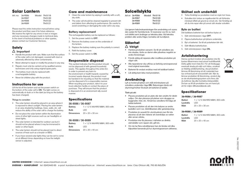 North Light TN-5118 instruction manual