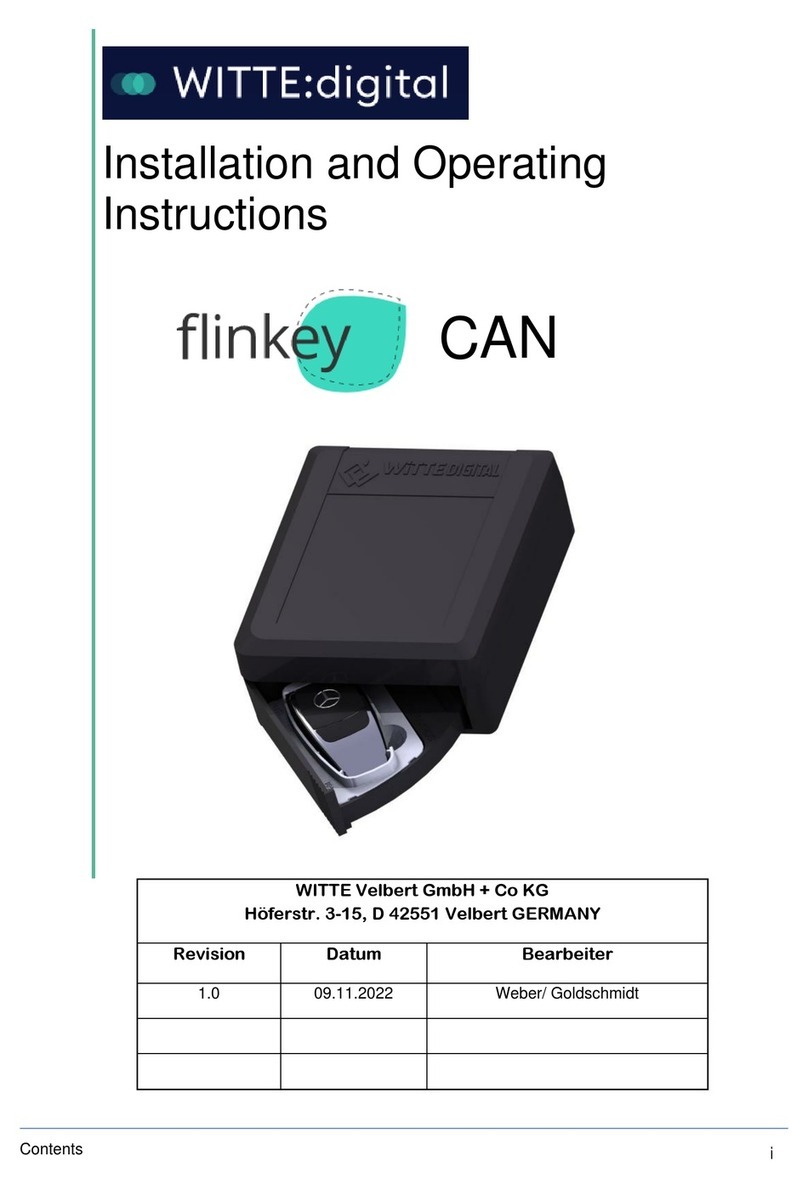 WITTE finkey CAN Installation and operating instructions