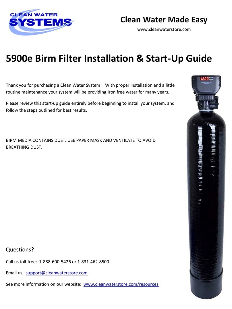 Clean Water Systems Tannin 5900e Series Installation manual